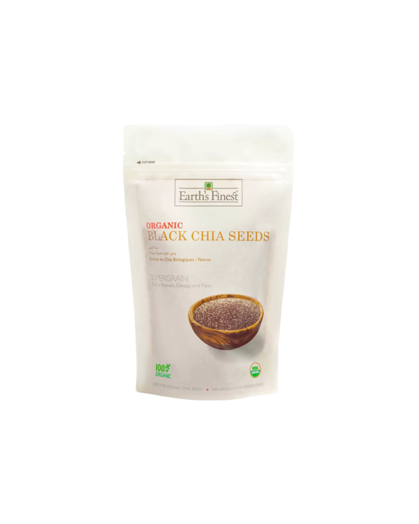 بذور تشيا عضوية سوداء كبيرة الحجم | Earth's Finest Organic Chia Seeds 300 g